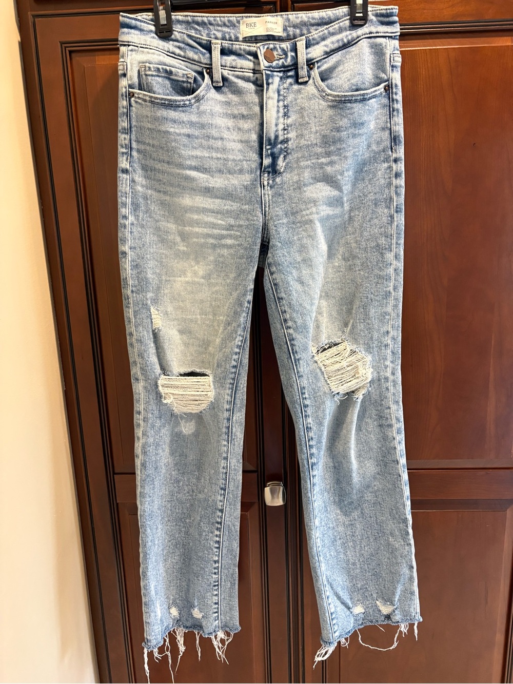BKE “Parker” Light Wash Distressed Women's Jeans - 28 x 28